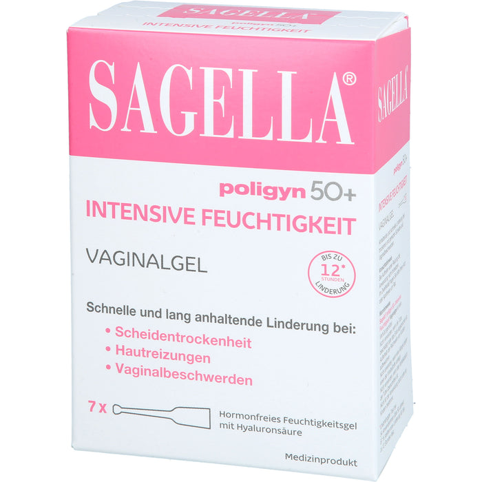 SAGELLA poligyn 50+ Intensive Feuchtigkeit Vaginalgel, 7 pcs. Single dose containers