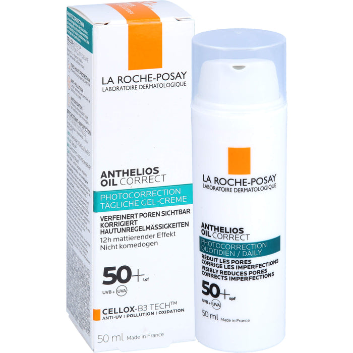 La Roche-Posay Anthelios Oil Correct LSF 50+ tägliche Gel-Creme, 50 ml Cream