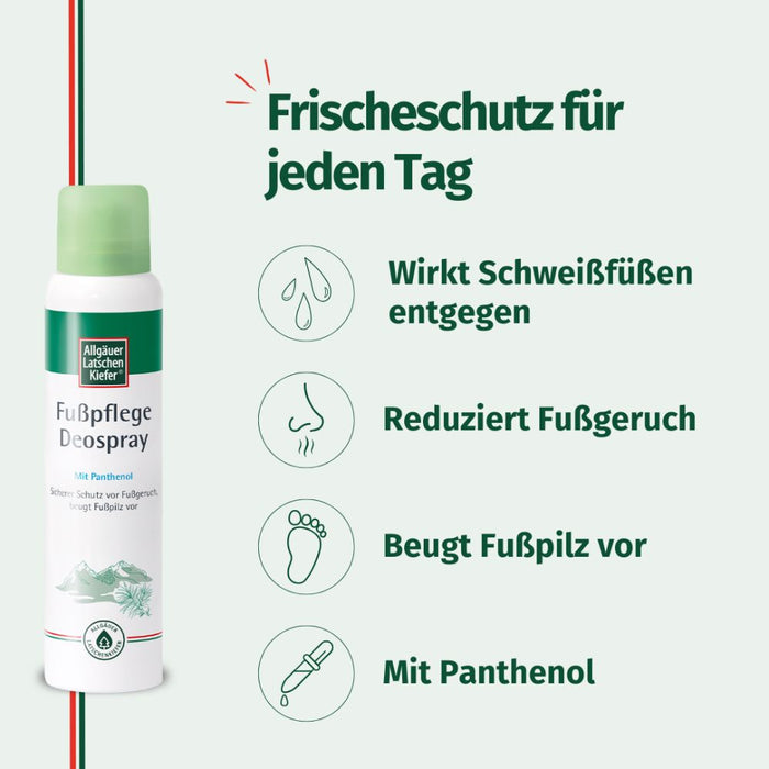 Allgäuer Latschenkiefer Fußpflege Deospray, 100 ml Solution