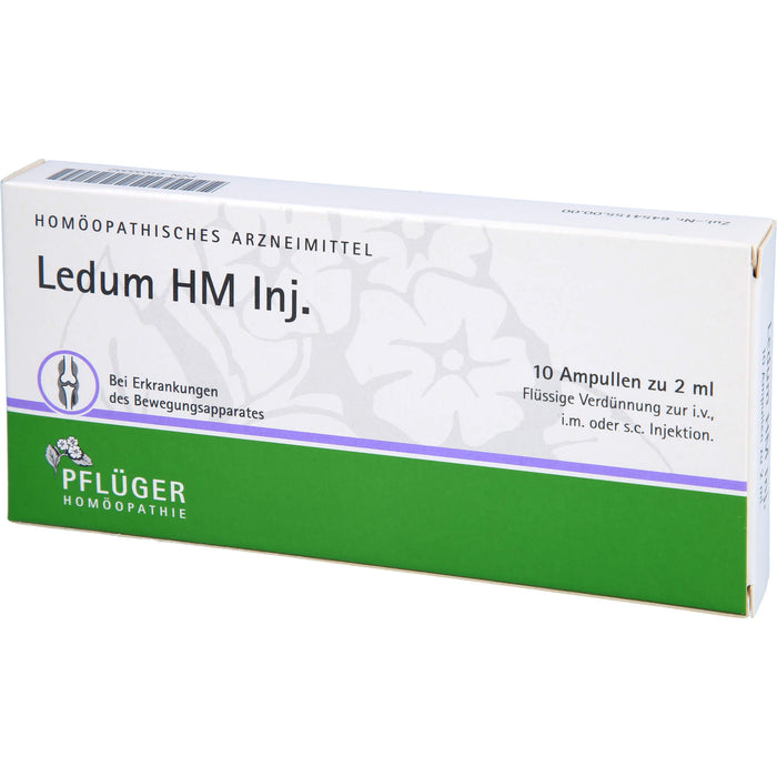 Pflüger Ledum HM Inj. flüssige Verdünnung bei Erkrankungen des Bewegungsapparates, 10 pcs. Ampoules