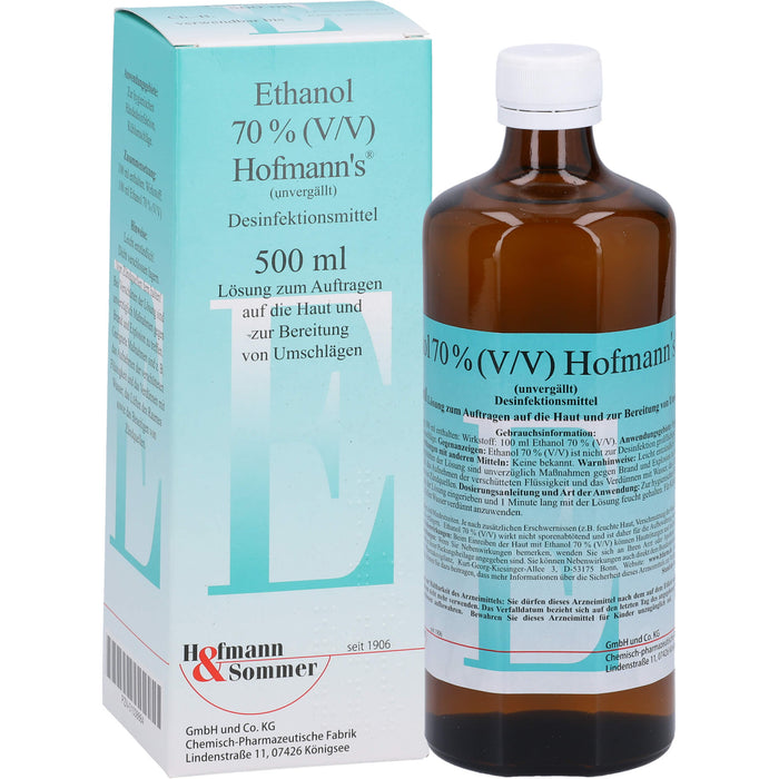 Ethanol 70% (V/V) Hofmann's Desinfektionsmittel, 500 ml Solution