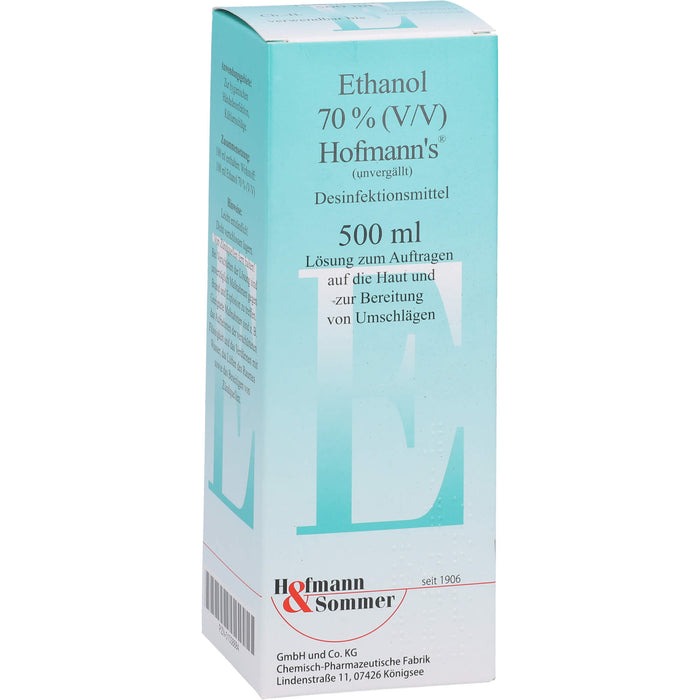 Ethanol 70% (V/V) Hofmann's Desinfektionsmittel, 500 ml Solution