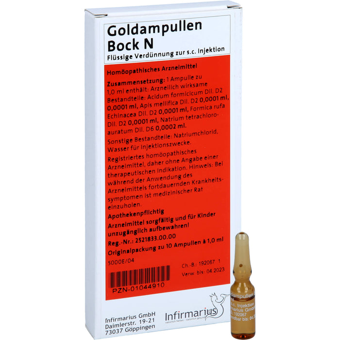 Goldampullen Bock N, 10 St AMP