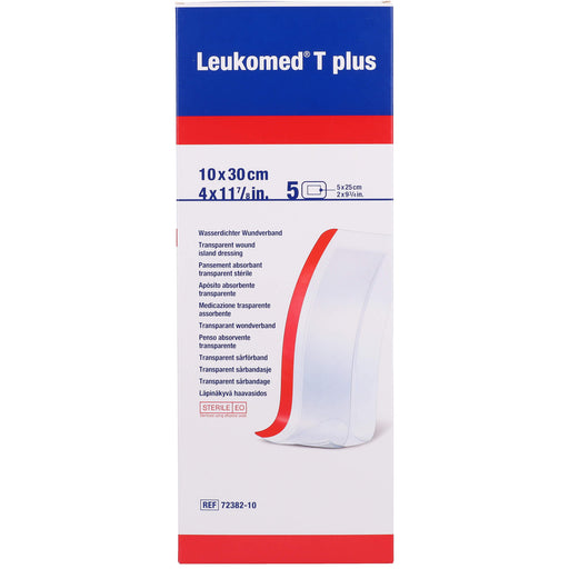 LEUKOMED TRANSP. PLUS STERILE PFL. 10x30 cm, 5 St PFL