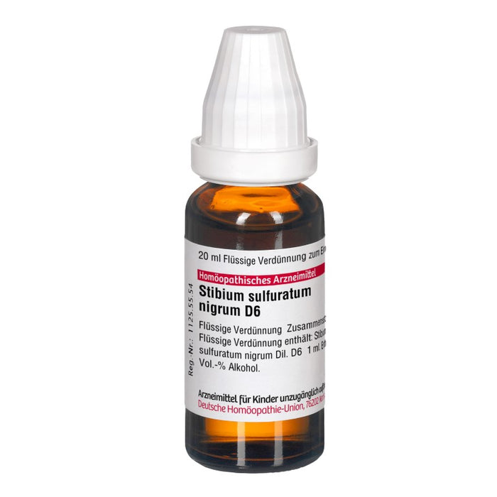 DHU Stibium sulfuratum nigrum D6 Dilution, 20 ml Solution