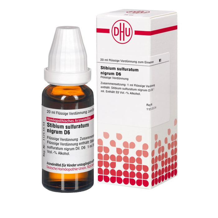 DHU Stibium sulfuratum nigrum D6 Dilution, 20 ml Solution