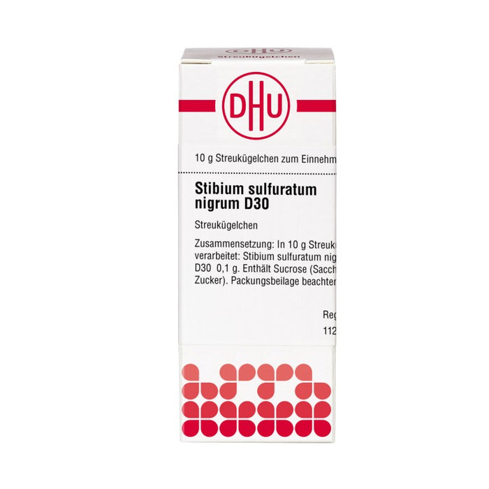 DHU Stibium sulfuratum nigrum D30 Streukügelchen, 10 g Globuli