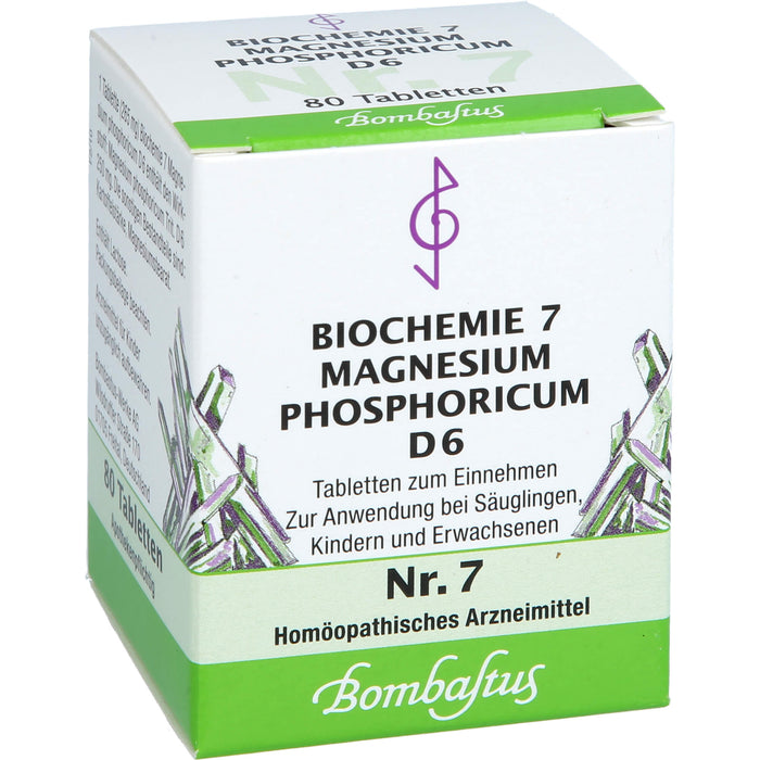 Biochemie 7 Magnesium phosphoricum Bombastus D6 Tbl., 80 pc Tablettes