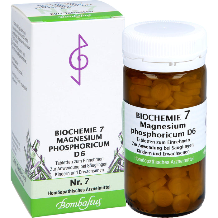 Biochemie 7 Magnesium phosphoricum Bombastus D6 Tbl., 200 pc Tablettes