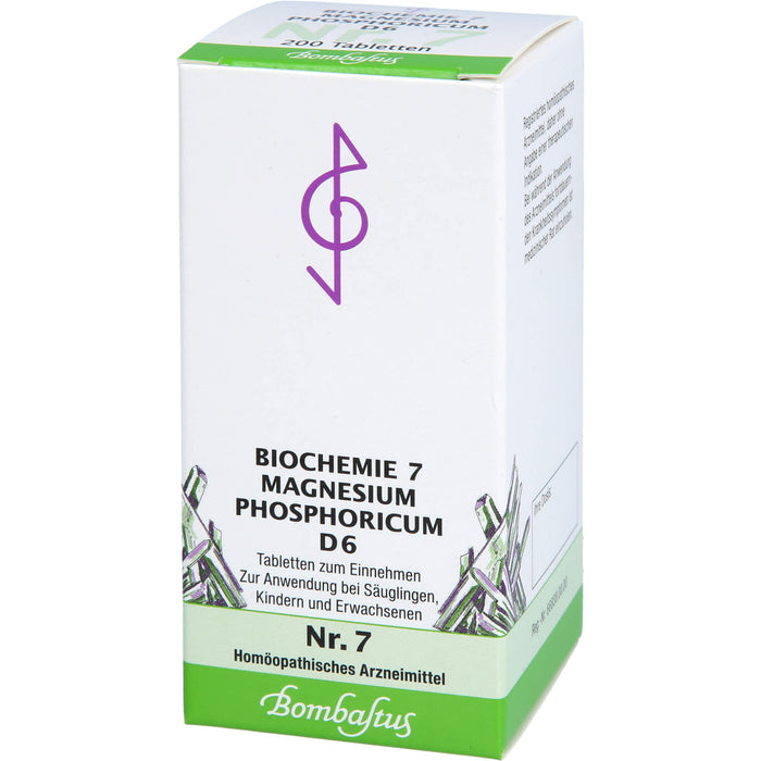 Biochemie 7 Magnesium phosphoricum Bombastus D6 Tbl., 200 pc Tablettes