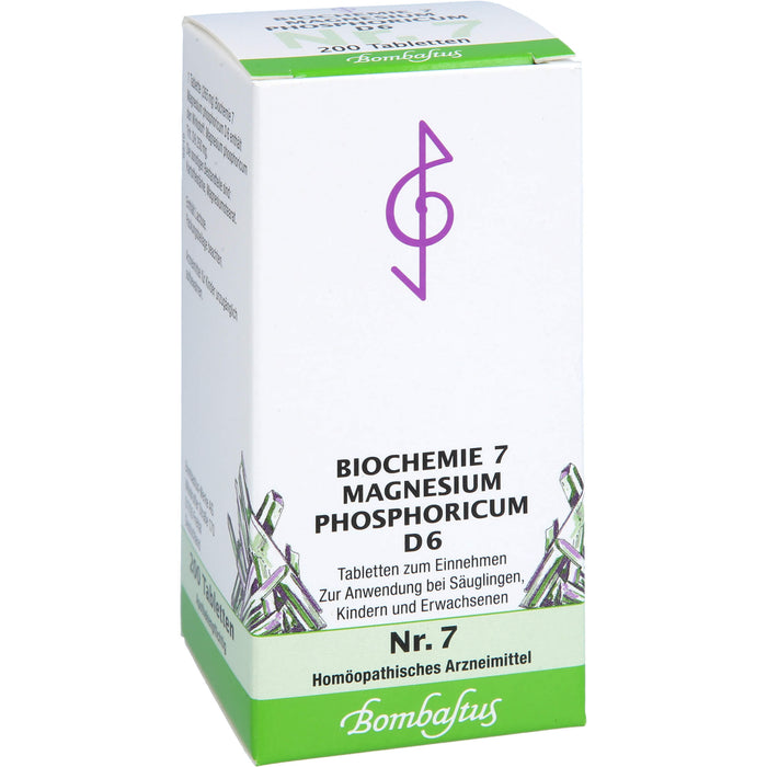 Biochemie 7 Magnesium phosphoricum Bombastus D6 Tbl., 200 pc Tablettes