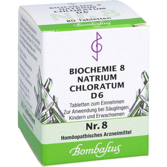 Biochemie 8 Natrium chloratum Bombastus D6 Tbl., 80 St TAB
