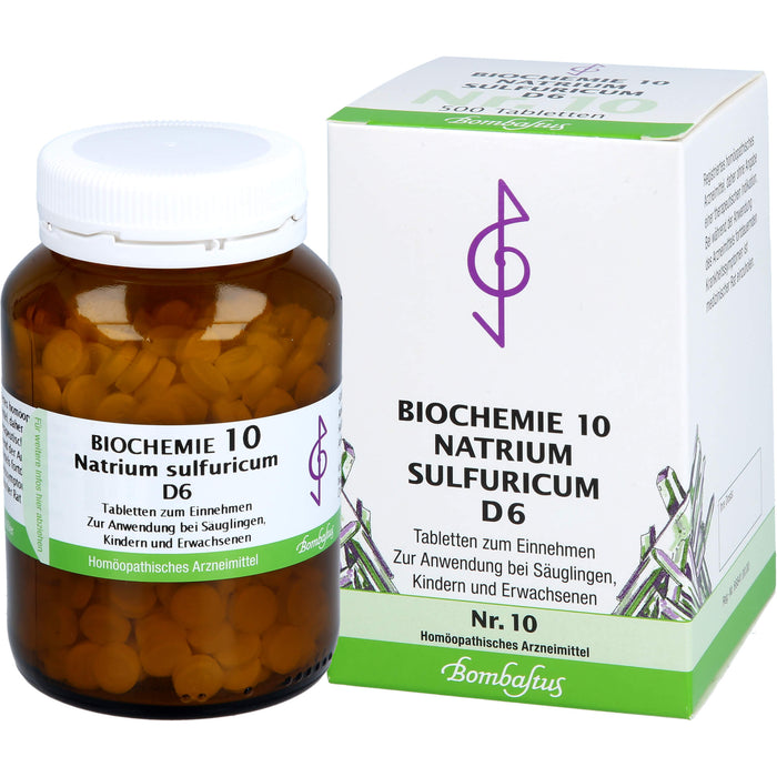 Biochemie 10 Natrium sulfuricum Bombastus D6 Tbl., 500 St TAB