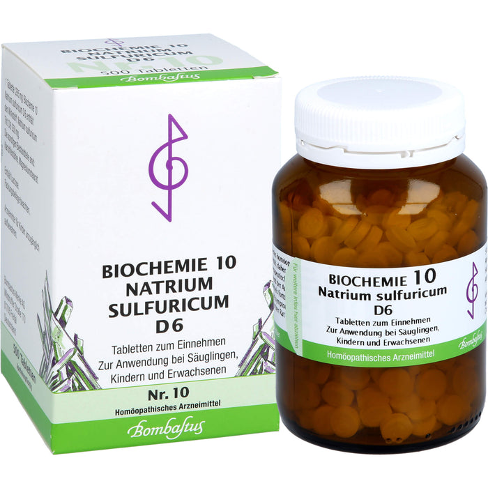 Biochemie 10 Natrium sulfuricum Bombastus D6 Tbl., 500 St TAB