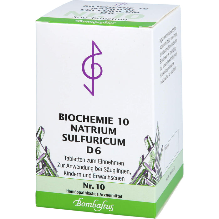 Biochemie 10 Natrium sulfuricum Bombastus D6 Tbl., 500 St TAB