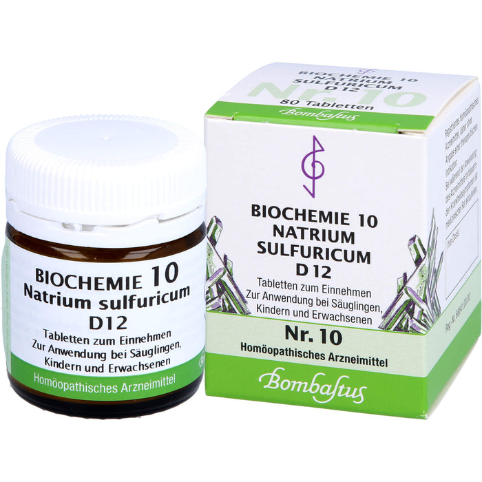 Biochemie 10 Natrium sulfuricum Bombastus D12 Tbl., 80 St TAB