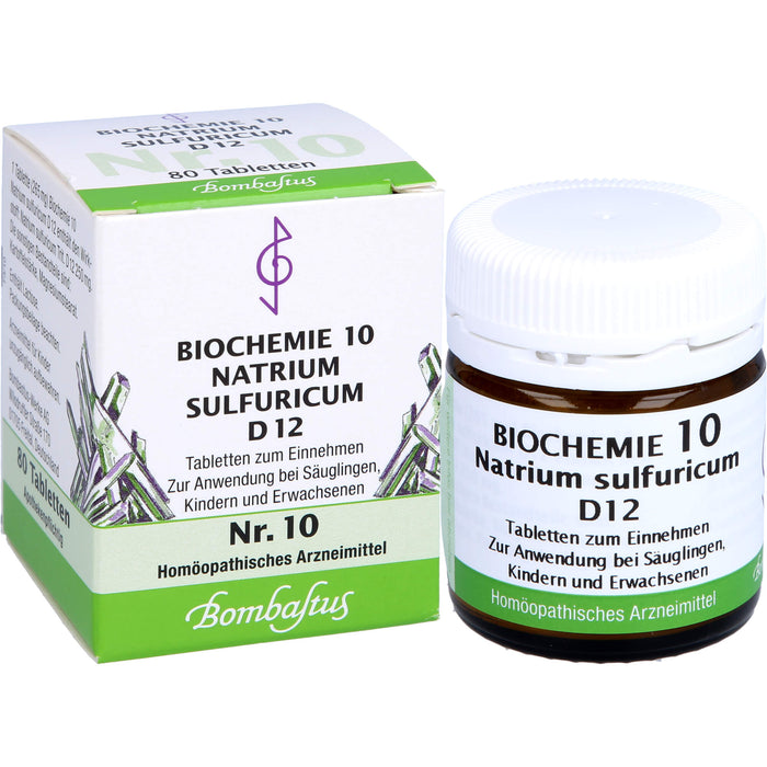 Biochemie 10 Natrium sulfuricum Bombastus D12 Tbl., 80 St TAB