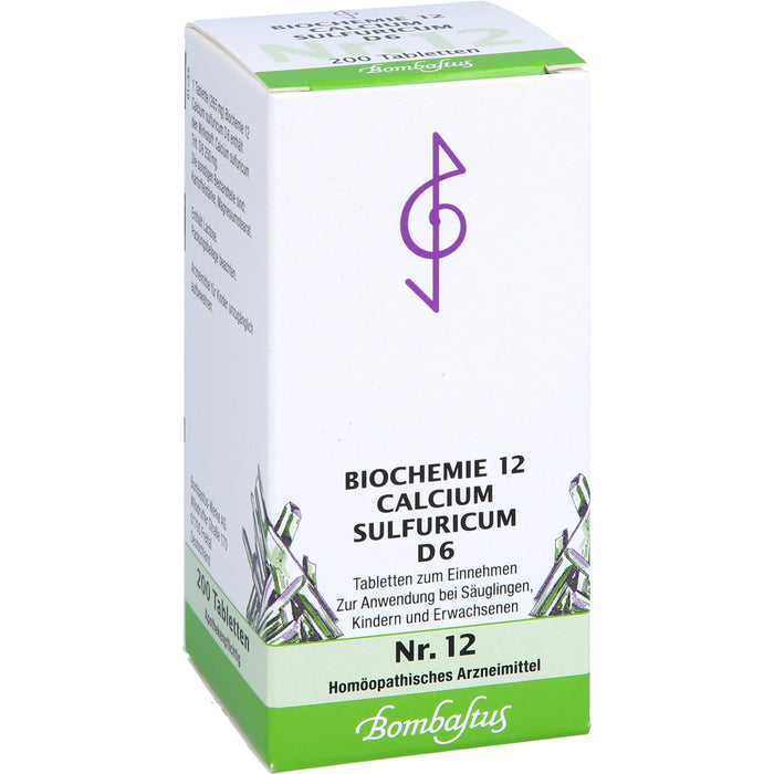 Biochemie 12 Calcium sulfuricum Bombastus D6 Tbl., 200 St TAB