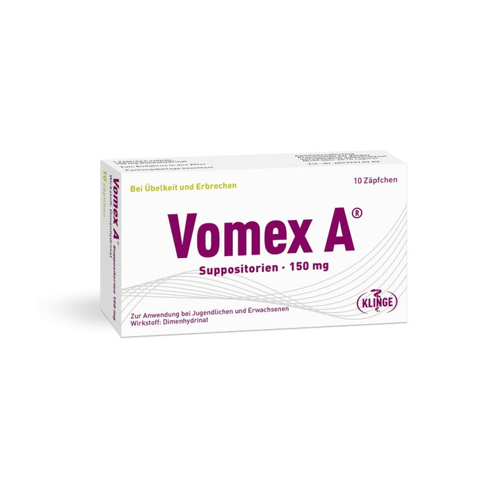Vomex A Suppositorien 150 mg, 10 pc Suppositoires