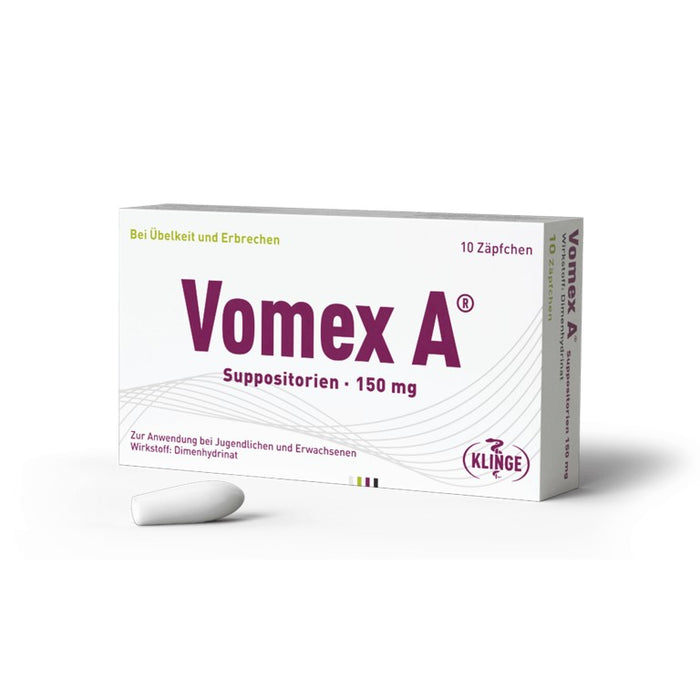 Vomex A Suppositorien 150 mg, 10 pc Suppositoires