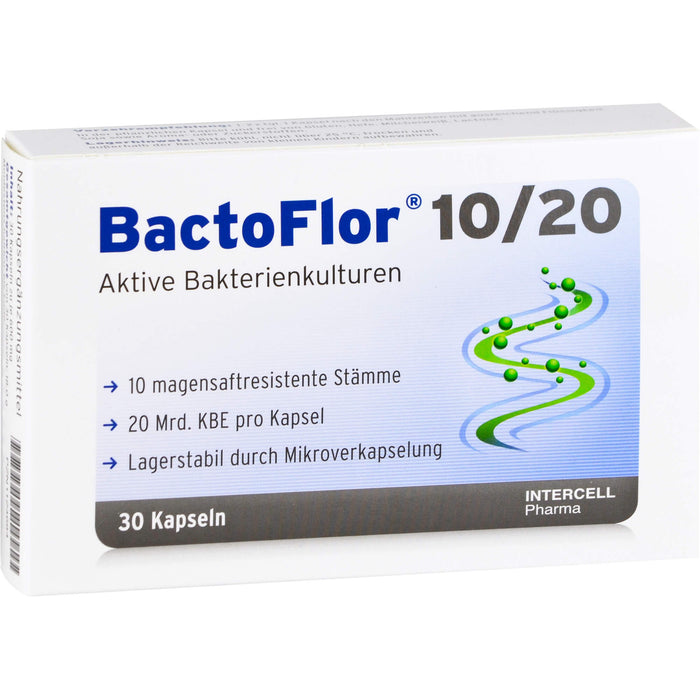 BactoFlor 10/20 aktive Bakterienkulturen Kapseln, 30 pcs. Capsules