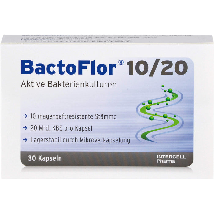 BactoFlor 10/20 aktive Bakterienkulturen Kapseln, 30 pcs. Capsules