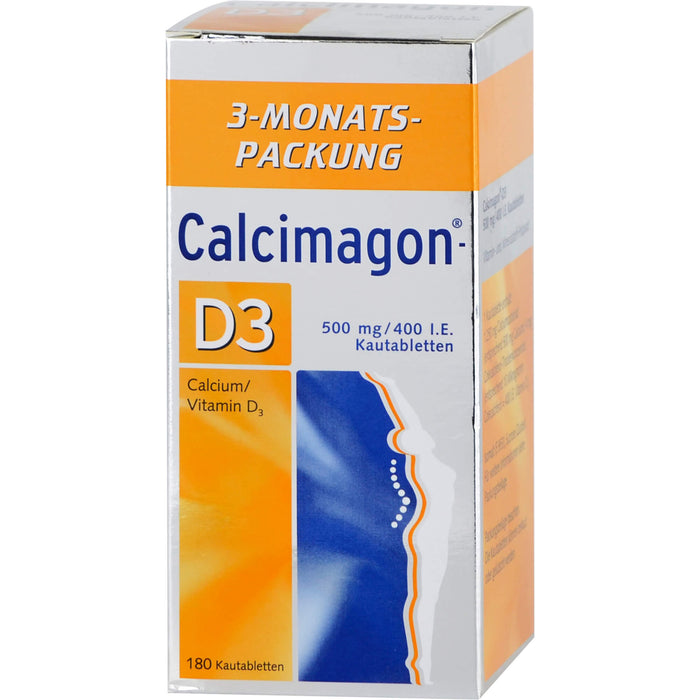 Calcimagon D3 500 mg/400 I.E. Kautabletten, 180 St. Tabletten