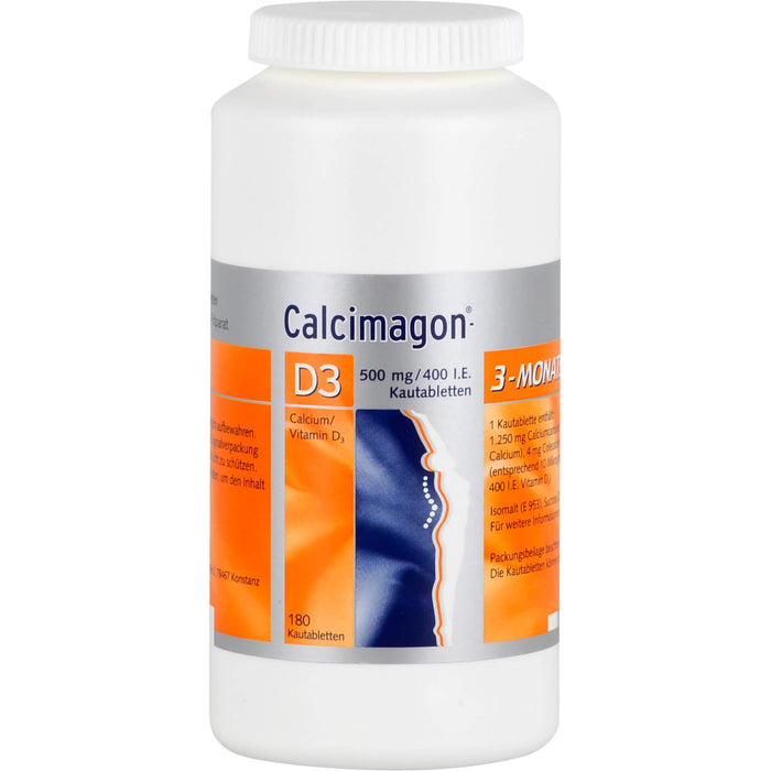 Calcimagon D3 500 mg/400 I.E. Kautabletten, 180 pcs. Tablets
