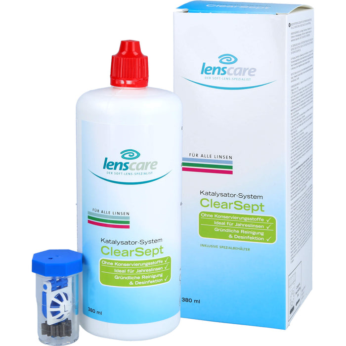 Lenscare ClearSept 380ml + Behälter, 1 pcs. Combipack