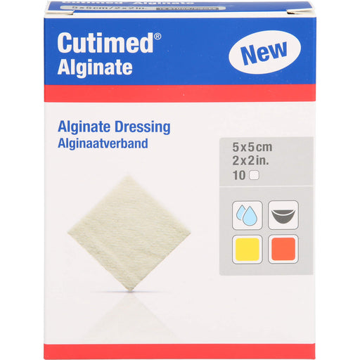 Cutimed Alginate 5x5cm Alginatkompresse, 10 St KOM