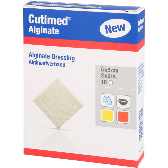 Cutimed Alginate 5x5cm Alginatkompresse, 10 St KOM