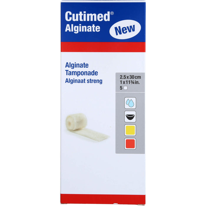 Cutimed Alginate 2,5x30cm Alginattamponade, 5 St TPO