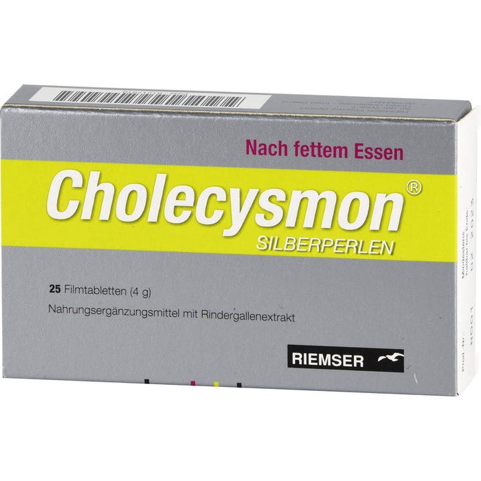 RIEMSER Cholecysmon Silberperlen Filmtabletten, 25 pc Tablettes
