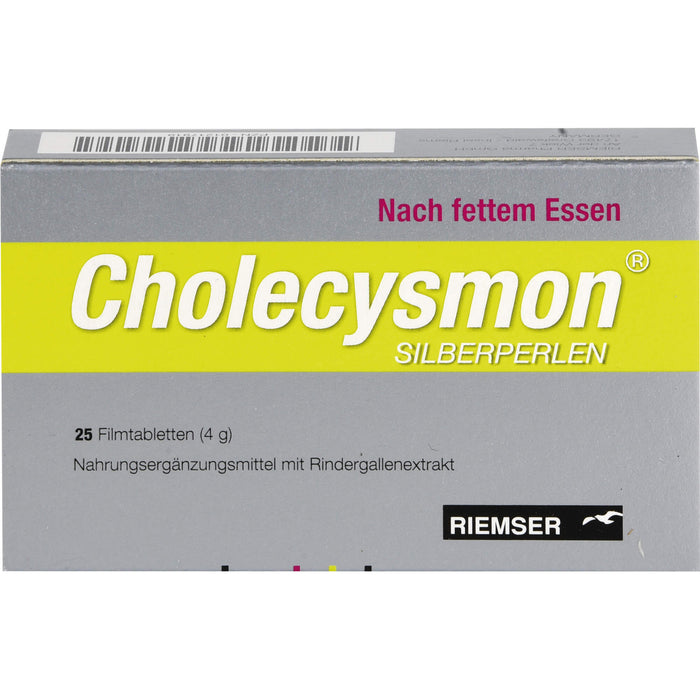 RIEMSER Cholecysmon Silberperlen Filmtabletten, 25 pcs. Tablets