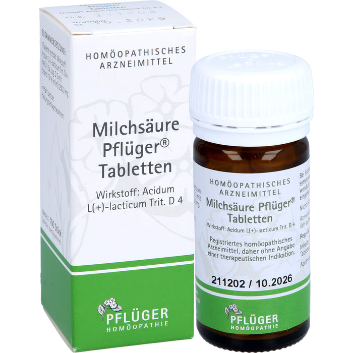 PFLÜGER Milchsäure Tabletten, 100 St. Tabletten