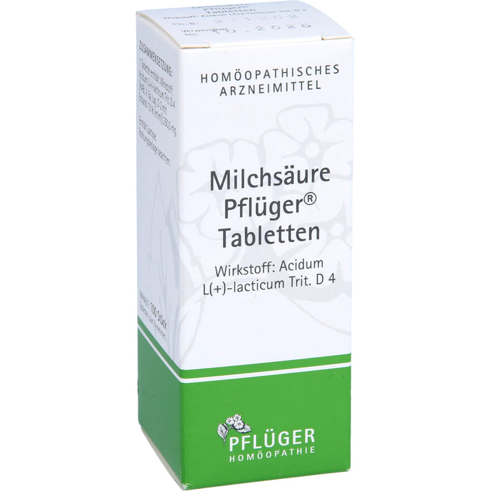 PFLÜGER Milchsäure Tabletten, 100 pc Tablettes
