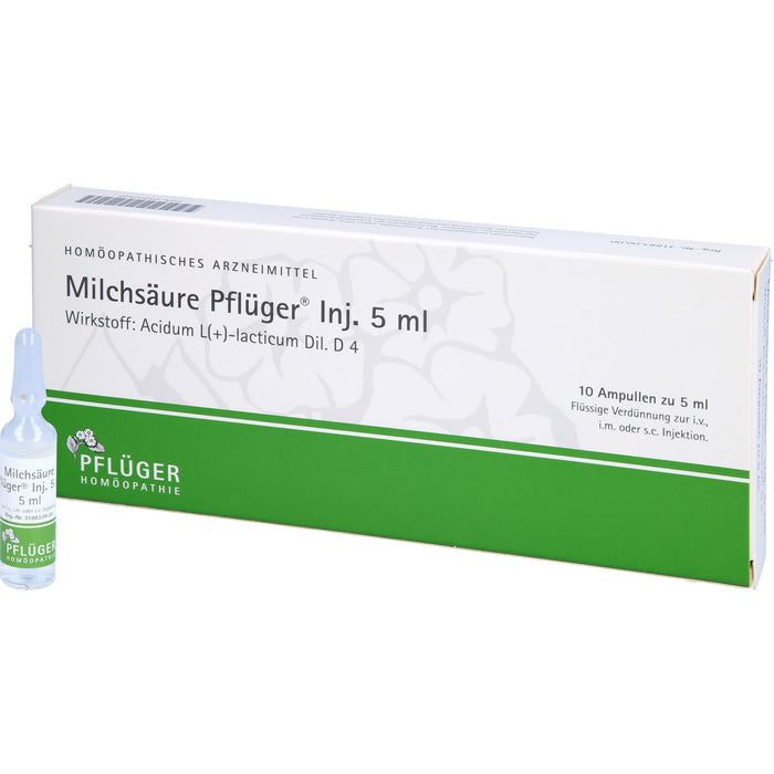Milchsäure Pflüger Inj. 5 ml flüssige Verdünnung, 10 pcs. Ampoules