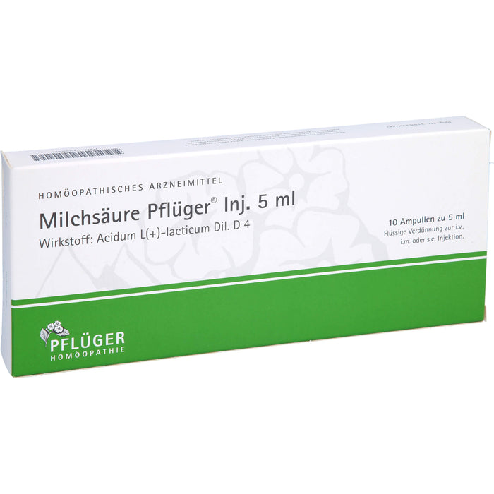 Milchsäure Pflüger Inj. 5 ml flüssige Verdünnung, 10 pcs. Ampoules