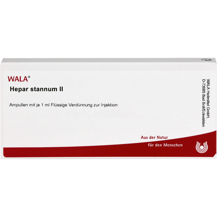 WALA Hepar/Stannum II flüssige Verdünnung, 10 pcs. Ampoules