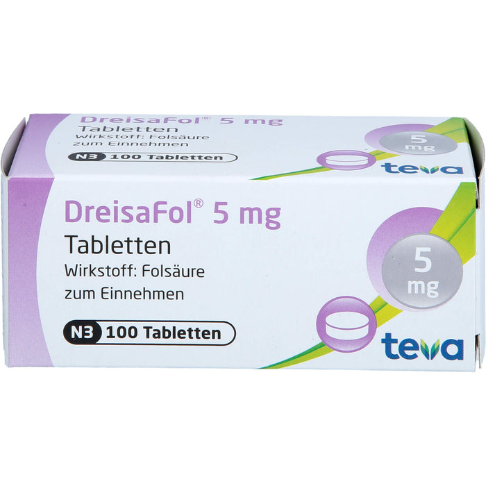 DreisaFol Tabletten bei Folsäuremangelzuständen, 100 St. Tabletten
