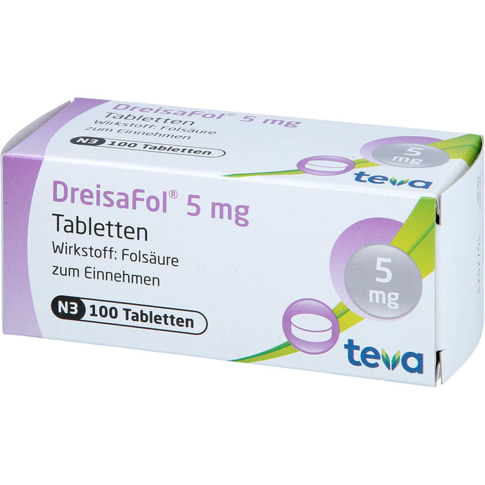 DreisaFol Tabletten bei Folsäuremangelzuständen, 100 pcs. Tablets
