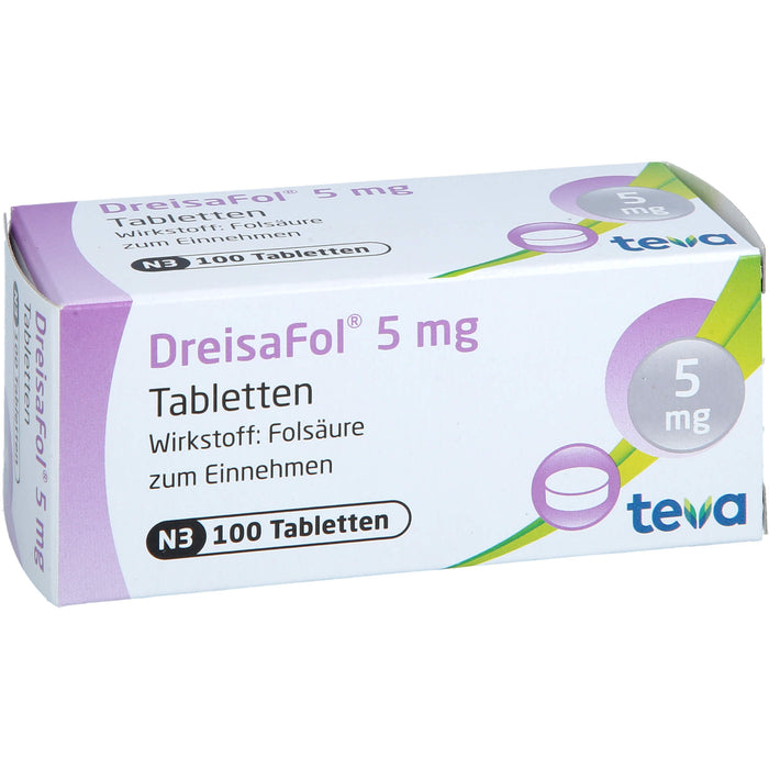 DreisaFol Tabletten bei Folsäuremangelzuständen, 100 pcs. Tablets