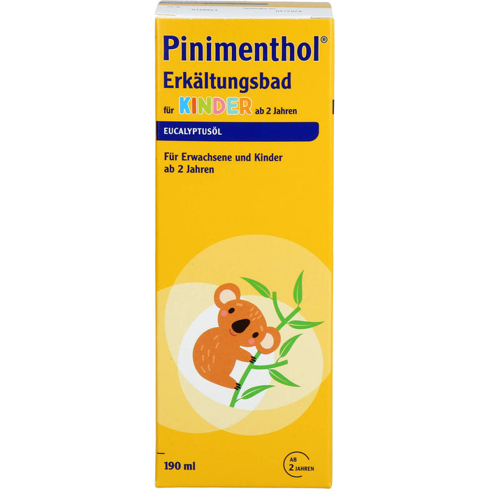 Pinimenthol Eucalyptusöl Erkältungsbad für Kinder ab 2, 190 ml Badezusatz