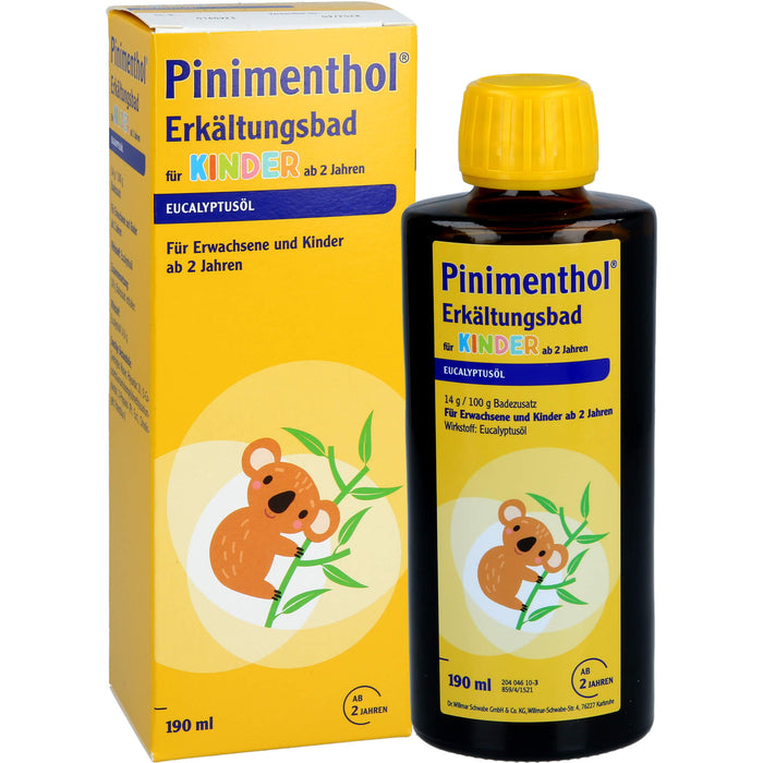 Pinimenthol Eucalyptusöl Erkältungsbad für Kinder ab 2, 190 ml Badezusatz