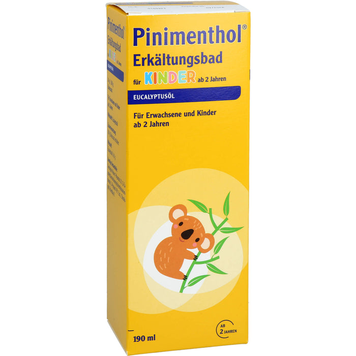 Pinimenthol Eucalyptusöl Erkältungsbad für Kinder ab 2, 190 ml Badezusatz