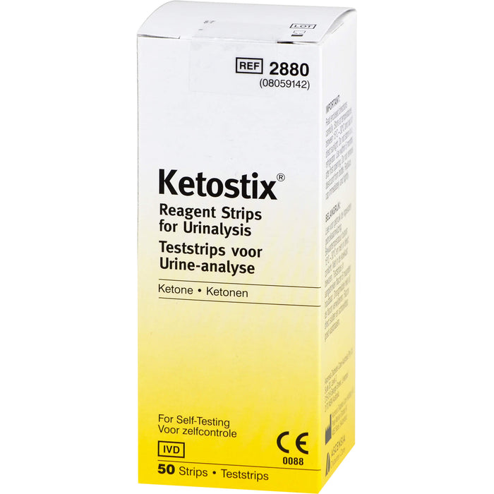 Ketostix Keton-Teststreifen zur Harnanalyse, 50 pc Bandelettes réactives