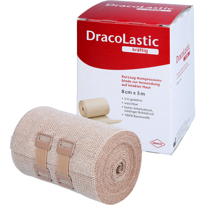 DracoLastic kräftig Kurzzug-Binde 5 m x 8 cm, 1 pc Bandage