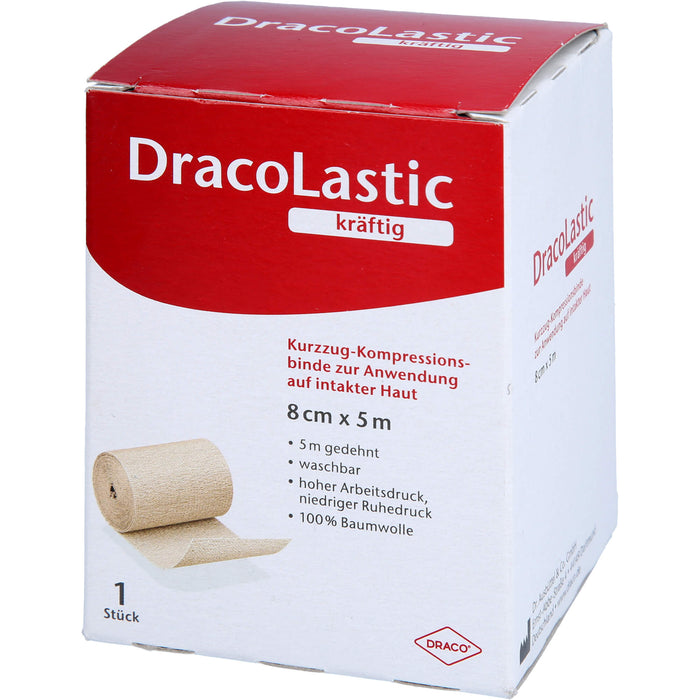 DracoLastic kräftig Kurzzug-Binde 5 m x 8 cm, 1 pcs. Bandage