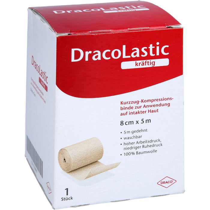 DracoLastic kräftig Kurzzug-Binde 5 m x 8 cm, 1 pc Bandage