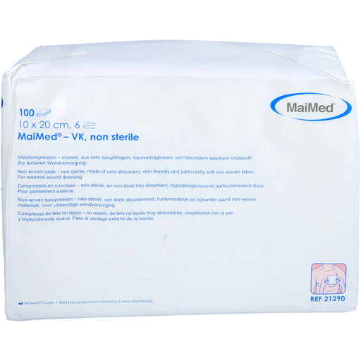Vlieskompressen 10x20cm 6-fach unsteril, 100 St KOM
